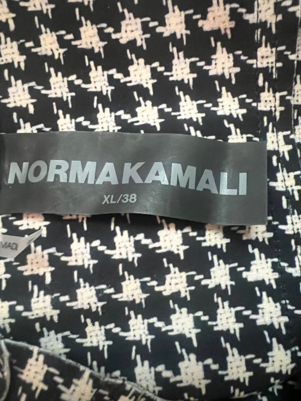 Norma Kamali Black and White Houndstooth Maxi Wide Leg High Waist pants - Picture 15 of 15